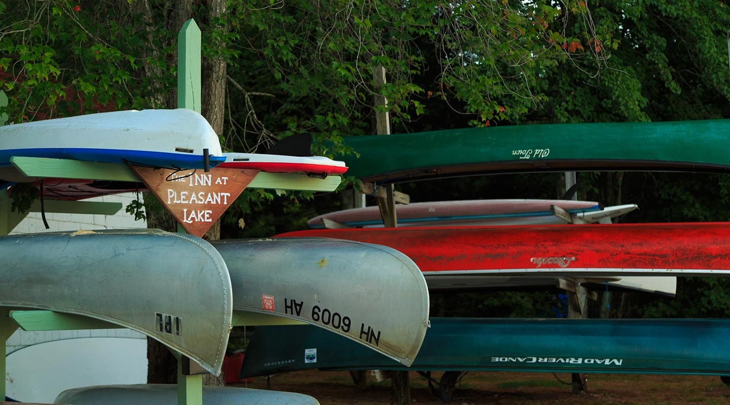 Canoes on Pleasant Lake