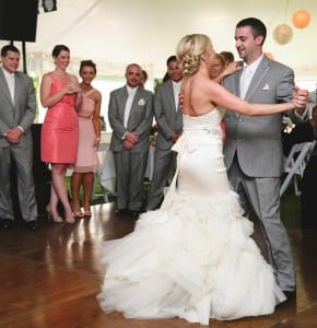 Newlyweds share their first dance as husband and wife