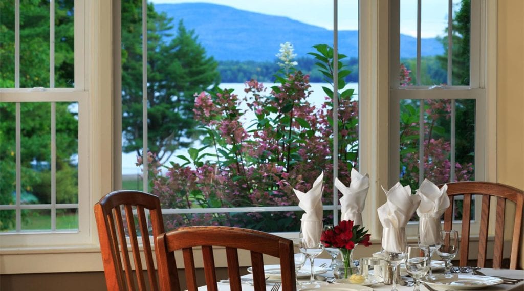 Lake view from our dining room - perfect for a Mother's Day getaway