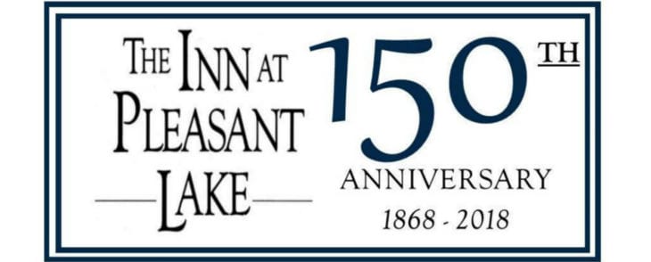 Inn at Pleasant Lake's Navy Blue 150th Anniversary Logo
