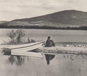 Old photo of pleasant lake in NH